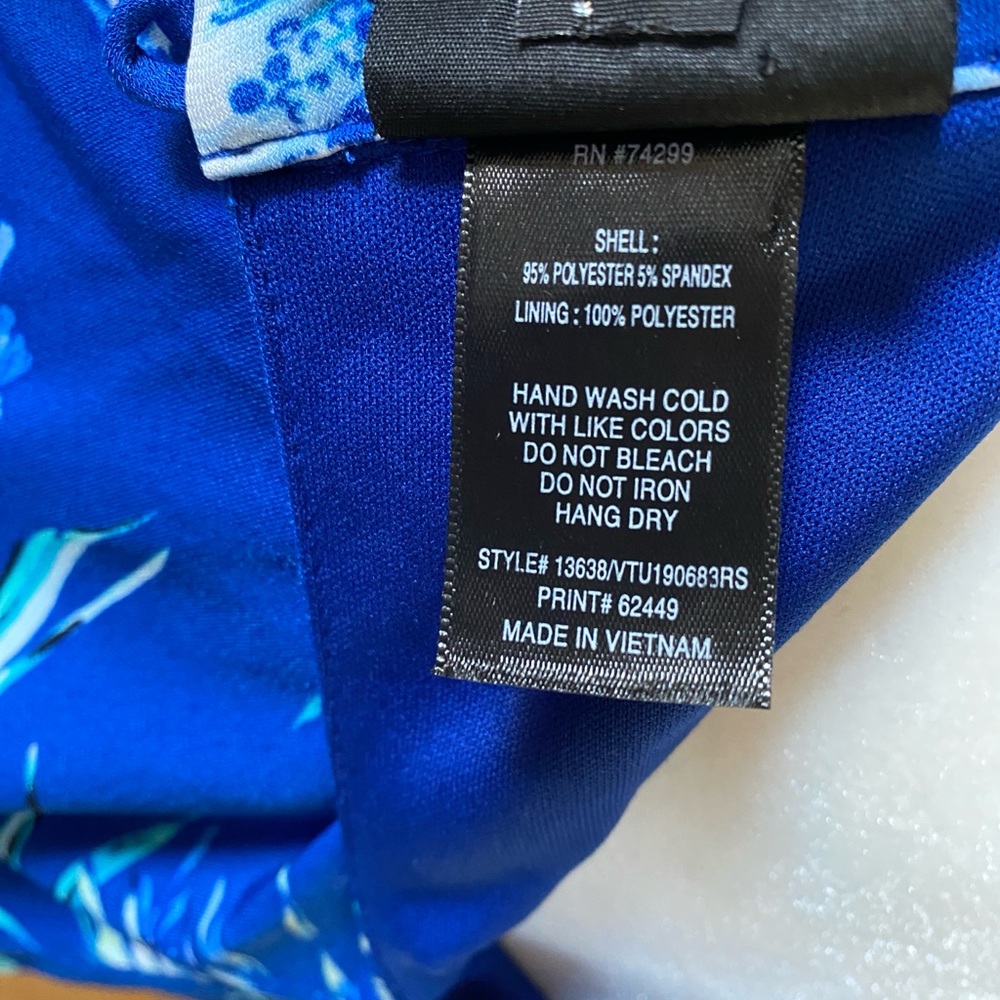 Blue Midi Dress Halter Top Keyhole - Picture 6 of 6